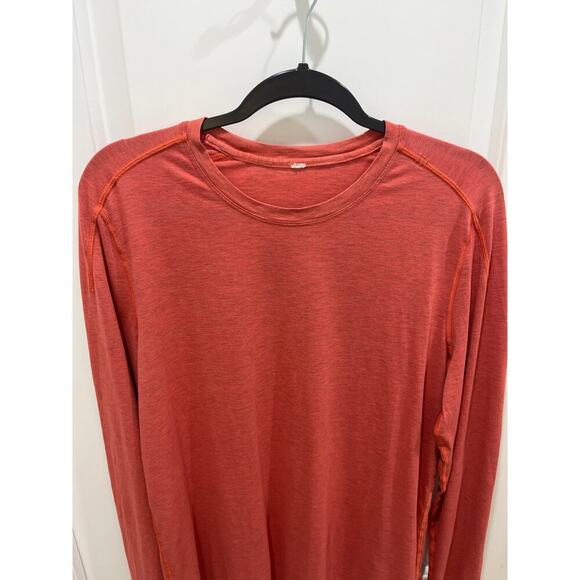 Lululemon Men's Long Sleeve Swiftly Tech Workout Top Peach/Orange Sz L / XL - Picture 2 of 4